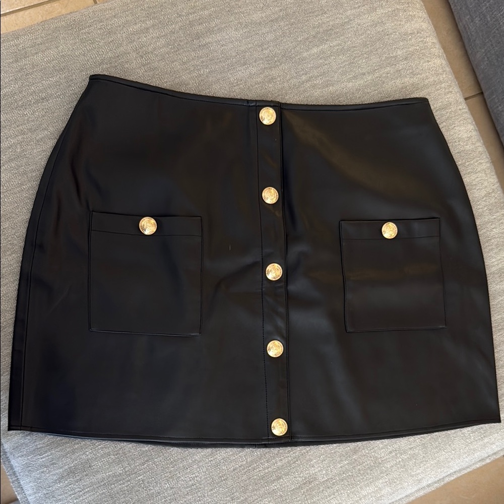 Truman Faux Leather Miniskirt